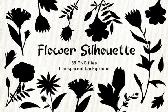 39 Hand-drawn Flower Silhouette Bundle – Creative Uses for Every Occasion