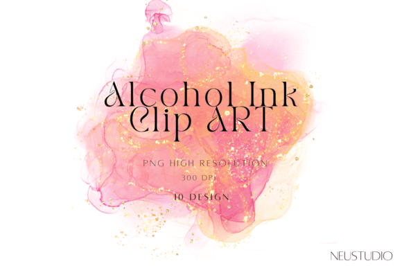 Alcohol Ink PNG Clip Art: Elevating Digital Design with Fluid, High-Resolution Creativity