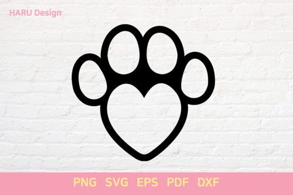 Dog Paw Heart Outline: A Meaningful Design for Pet Lovers and Creative Projects