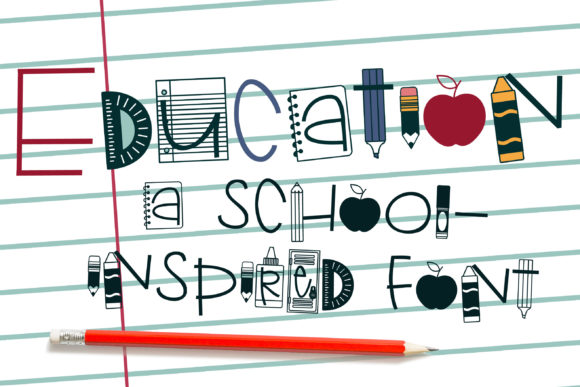 Education: A Handmade Decorative Font for Playful Branding