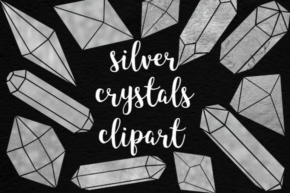 Elevate Your Creative Projects with Premium Silver Crystals Clipart