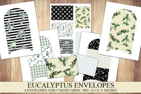 Eucalyptus Pattern Envelopes and Cards