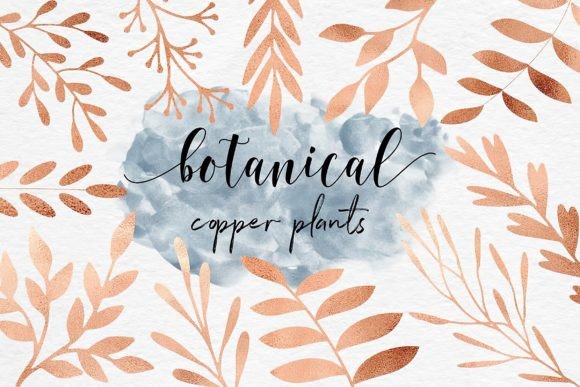 Hand Painted Copper Plants