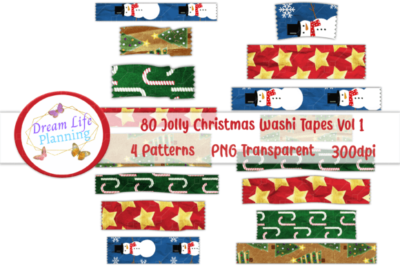 Jolly Christmas Washi Tapes Vol 1: A Practical Guide for Creative and Productive Use