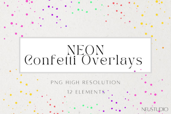 Neon Confetti Dots Border Clipart: Elevate Your Designs