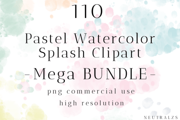 Pastel Watercolor Splash PNG Bundle – A Versatile Design Resource
