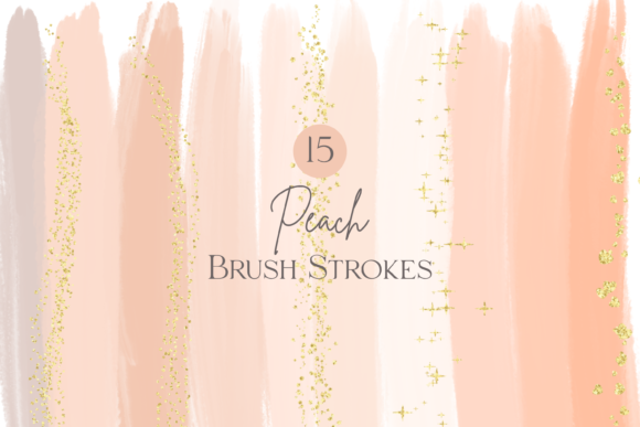 Peach Brush Strokes and Glitter Confetti: A Dynamic Design Duo for Modern Creativity