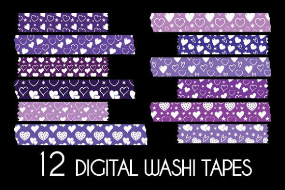 Purple Hearts Washi Tapes Patterns: A Versatile Tool for Creative Expression