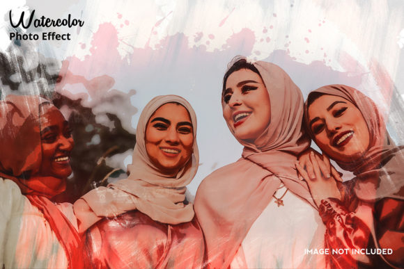 Realistic Watercolor Photo Frame Effect