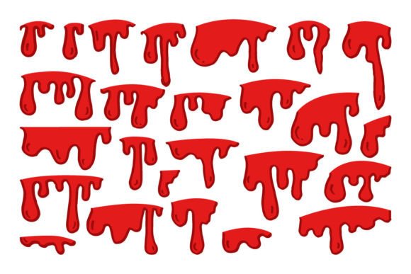 Set Blood Dripping Vector