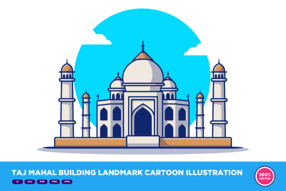 Taj Mahal Cartoon: A Versatile Design Icon