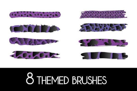 Unleash Creativity with 8 Giraffe Purple Themed Brushes Patterns