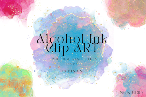 Unlocking Creativity with Abstract Watercolor Clipart PNG and Alcohol Ink Clip Art